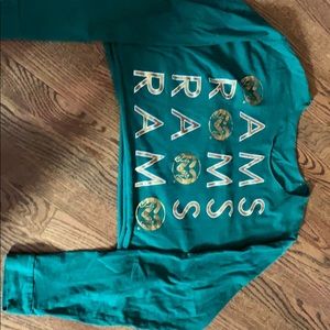 PINK CSU Rams crop Top Long Sleeve